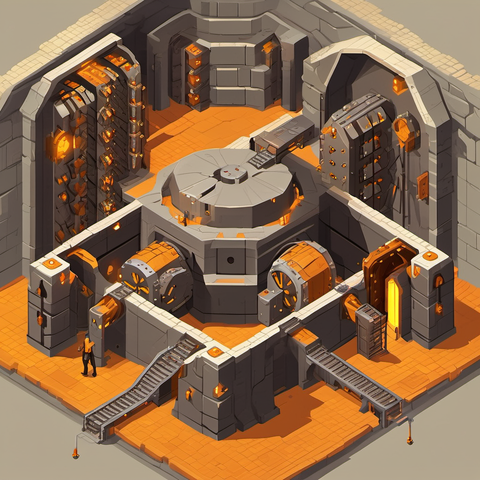 Isometric underground vault